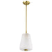 SATCO/NUVO Lune Mini Pendant Vintage Brass Finish Etched White Glass (60-8237)