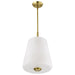 SATCO/NUVO Lune 3-Light Pendant Vintage Brass Finish Etched White Glass (60-8238)