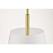 SATCO/NUVO Lune 3-Light Pendant Vintage Brass Finish Etched White Glass (60-8238)