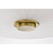 SATCO/NUVO Lune 3-Light Semi-Flush Vintage Brass Finish Etched White Glass (60-8239)
