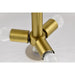 SATCO/NUVO Lune 3-Light Semi-Flush Vintage Brass Finish Etched White Glass (60-8239)