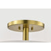 SATCO/NUVO Lune 3-Light Semi-Flush Vintage Brass Finish Etched White Glass (60-8239)