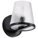 SATCO/NUVO Valentine 1-Light Vanity Black Finish Hammered Glass (60-8251)
