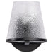 SATCO/NUVO Valentine 1-Light Vanity Black Finish Hammered Glass (60-8251)