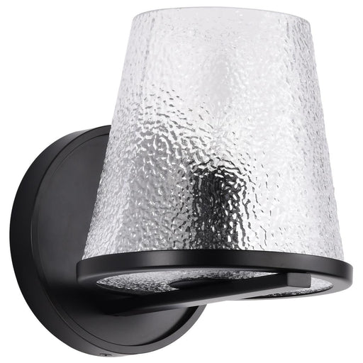 SATCO/NUVO Valentine 1-Light Vanity Black Finish Hammered Glass (60-8251)