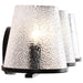 SATCO/NUVO Valentine 3-Light Vanity Black Finish Hammered Glass (60-8253)