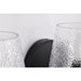 SATCO/NUVO Valentine 3-Light Vanity Black Finish Hammered Glass (60-8253)
