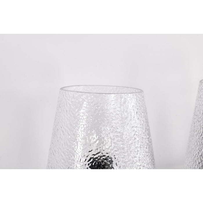 SATCO/NUVO Valentine 4-Light Vanity Black Finish Hammered Glass (60-8254)