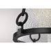 SATCO/NUVO Valentine Small Pendant Black Finish Hammered Glass (60-8255)