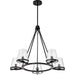 SATCO/NUVO Valentine 5-Light Chandelier Black Finish Hammered Glass (60-8258)
