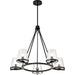 SATCO/NUVO Valentine 5-Light Chandelier Black Finish Hammered Glass (60-8258)
