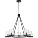 SATCO/NUVO Valentine 5-Light Chandelier Black Finish Hammered Glass (60-8258)
