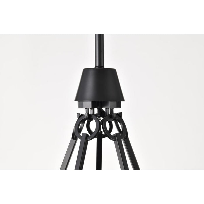 SATCO/NUVO Valentine 5-Light Chandelier Black Finish Hammered Glass (60-8258)