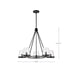 SATCO/NUVO Valentine 5-Light Chandelier Black Finish Hammered Glass (60-8258)