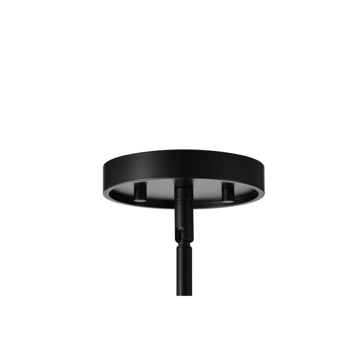 SATCO/NUVO Valentine 7-Light Chandelier Black Finish Hammered Glass (60-8259)