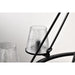 SATCO/NUVO Valentine 7-Light Chandelier Black Finish Hammered Glass (60-8259)