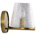 SATCO/NUVO Valentine 1-Light Vanity Vintage Brass Finish Hammered Glass (60-8261)