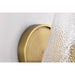 SATCO/NUVO Valentine 1-Light Vanity Vintage Brass Finish Hammered Glass (60-8261)