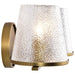 SATCO/NUVO Valentine 2-Light Vanity Vintage Brass Finish Hammered Glass (60-8262)