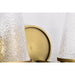 SATCO/NUVO Valentine 2-Light Vanity Vintage Brass Finish Hammered Glass (60-8262)