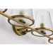 SATCO/NUVO Valentine 4-Light Vanity Vintage Brass Finish Hammered Glass (60-8264)