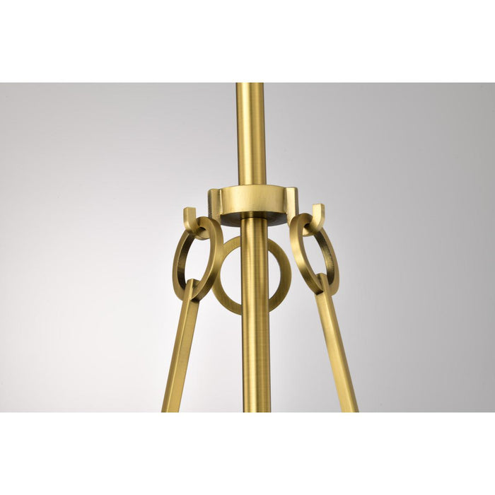 SATCO/NUVO Valentine Small Pendant Vintage Brass Finish Hammered Glass (60-8265)