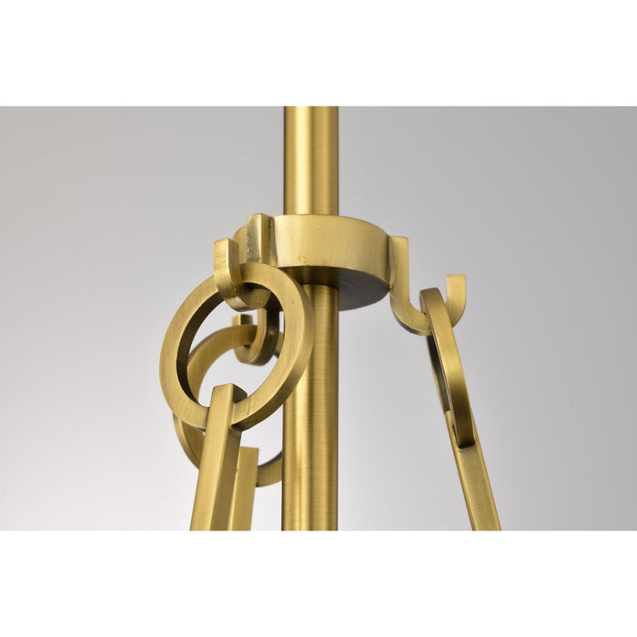 SATCO/NUVO Valentine Small Pendant Vintage Brass Finish Hammered Glass (60-8265)