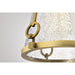 SATCO/NUVO Valentine Small Pendant Vintage Brass Finish Hammered Glass (60-8265)