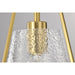 SATCO/NUVO Valentine Small Pendant Vintage Brass Finish Hammered Glass (60-8265)