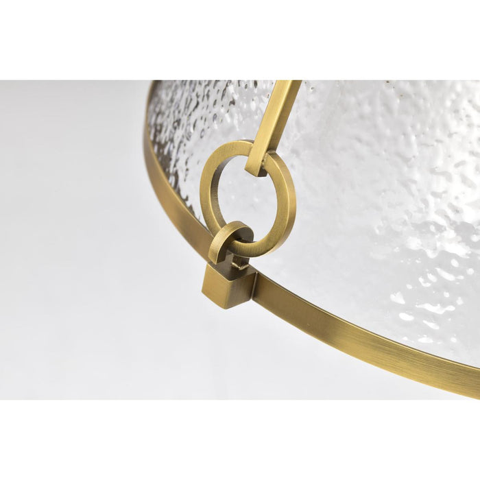 SATCO/NUVO Valentine Medium Pendant Vintage Brass Finish Hammered Glass (60-8266)