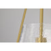 SATCO/NUVO Valentine Medium Pendant Vintage Brass Finish Hammered Glass (60-8266)