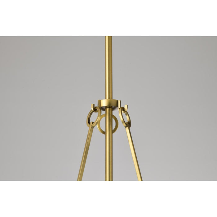 SATCO/NUVO Valentine Large Pendant Vintage Brass Finish Hammered Glass (60-8267)