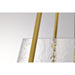 SATCO/NUVO Valentine Large Pendant Vintage Brass Finish Hammered Glass (60-8267)