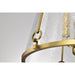 SATCO/NUVO Valentine Large Pendant Vintage Brass Finish Hammered Glass (60-8267)