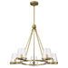 SATCO/NUVO Valentine 5-Light Chandelier Vintage Brass Finish Hammered Glass (60-8268)
