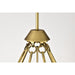 SATCO/NUVO Valentine 7-Light Chandelier Vintage Brass Finish Hammered Glass (60-8269)