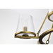 SATCO/NUVO Valentine 7-Light Chandelier Vintage Brass Finish Hammered Glass (60-8269)