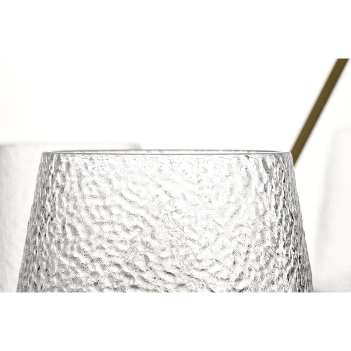 SATCO/NUVO Valentine 7-Light Chandelier Vintage Brass Finish Hammered Glass (60-8269)