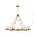 SATCO/NUVO Valentine 7-Light Chandelier Vintage Brass Finish Hammered Glass (60-8269)