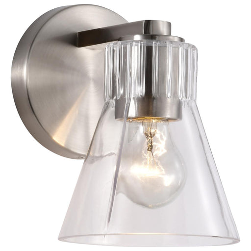 SATCO/NUVO Gianna 1-Light Vanity Brushed Nickel Finish Clear Glass (60-8331)