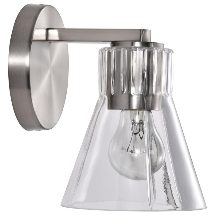 SATCO/NUVO Gianna 1-Light Vanity Brushed Nickel Finish Clear Glass (60-8331)