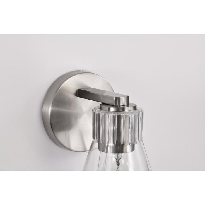 SATCO/NUVO Gianna 1-Light Vanity Brushed Nickel Finish Clear Glass (60-8331)