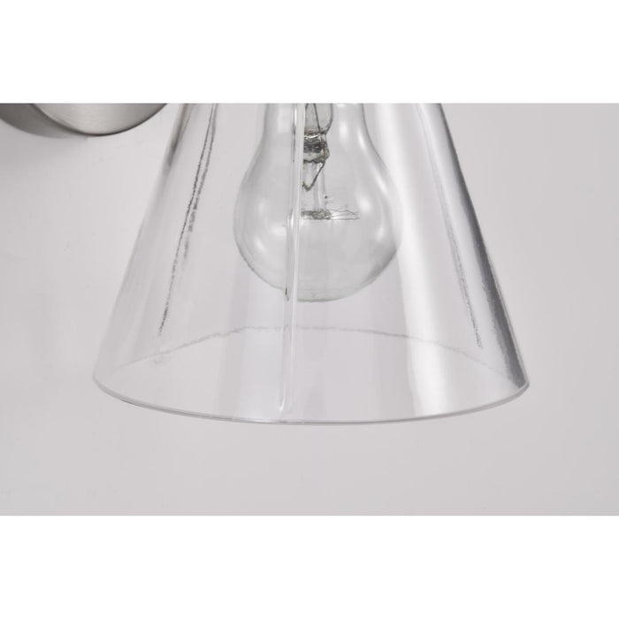 SATCO/NUVO Gianna 1-Light Vanity Brushed Nickel Finish Clear Glass (60-8331)