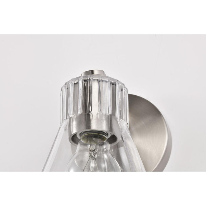 SATCO/NUVO Gianna 1-Light Vanity Brushed Nickel Finish Clear Glass (60-8331)