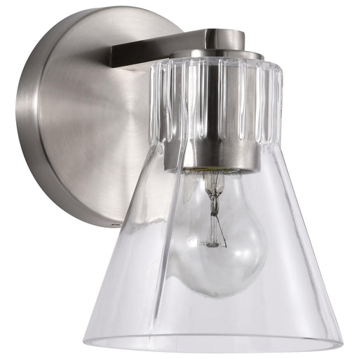 SATCO/NUVO Gianna 1-Light Vanity Brushed Nickel Finish Clear Glass (60-8331)