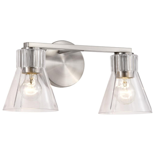 SATCO/NUVO Gianna 2-Light Vanity Brushed Nickel Finish Clear Glass (60-8332)