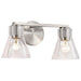 SATCO/NUVO Gianna 2-Light Vanity Brushed Nickel Finish Clear Glass (60-8332)