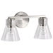 SATCO/NUVO Gianna 2-Light Vanity Brushed Nickel Finish Clear Glass (60-8332)