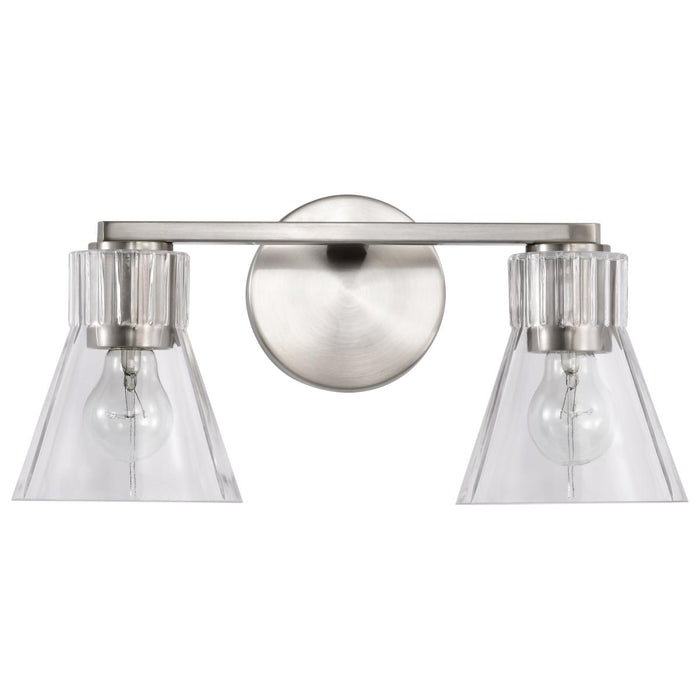 SATCO/NUVO Gianna 2-Light Vanity Brushed Nickel Finish Clear Glass (60-8332)