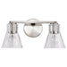 SATCO/NUVO Gianna 2-Light Vanity Brushed Nickel Finish Clear Glass (60-8332)